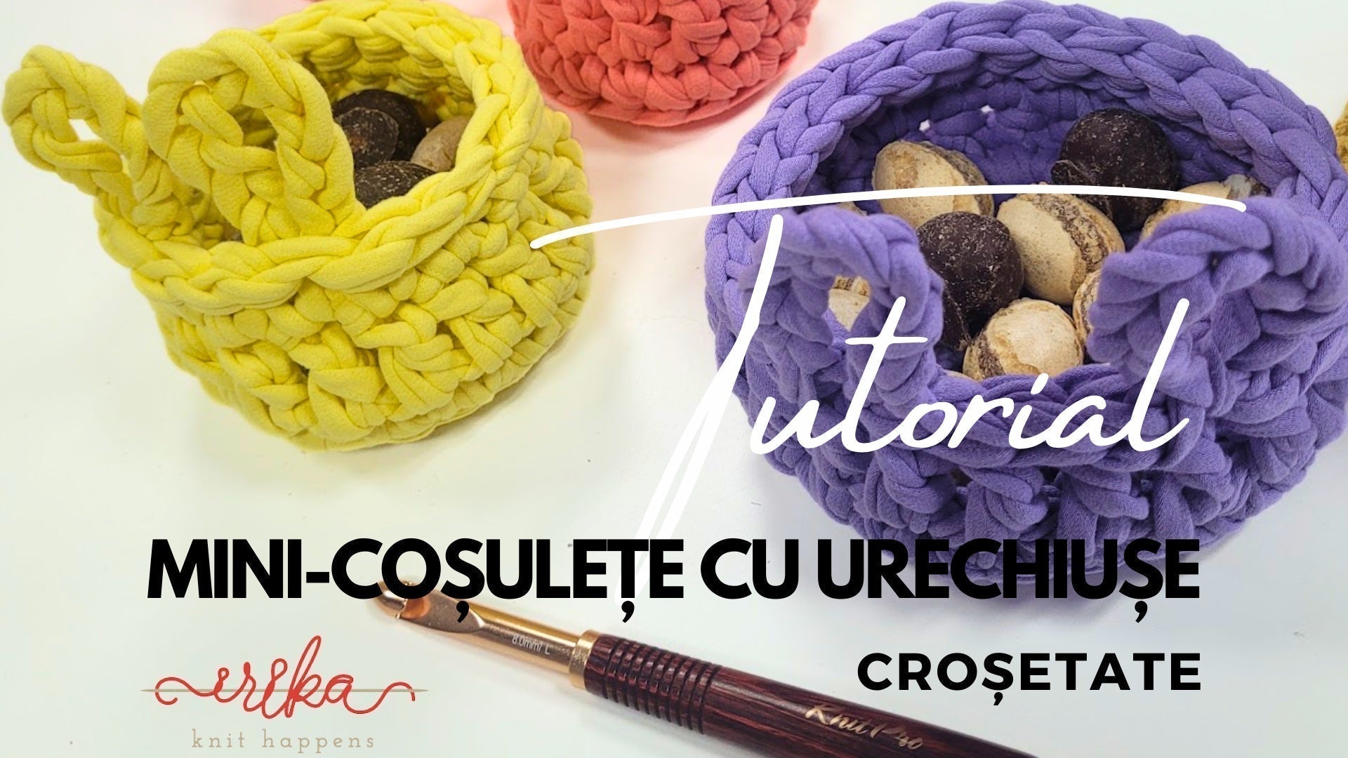 Tutorial de croșetat mini-coșulețe