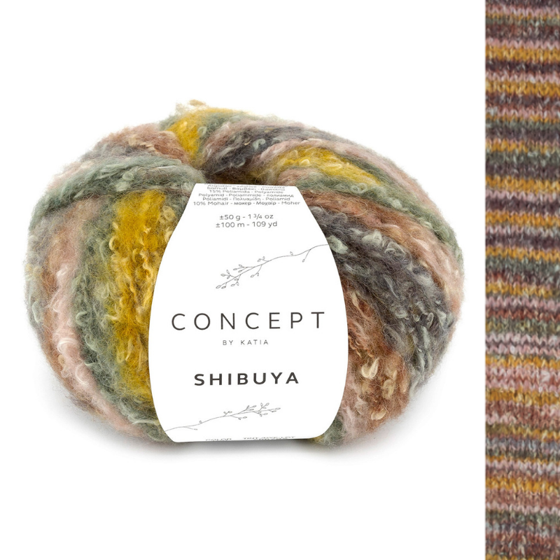 Shibuya - fir buclat de merinos cu bumbac și mohair natural