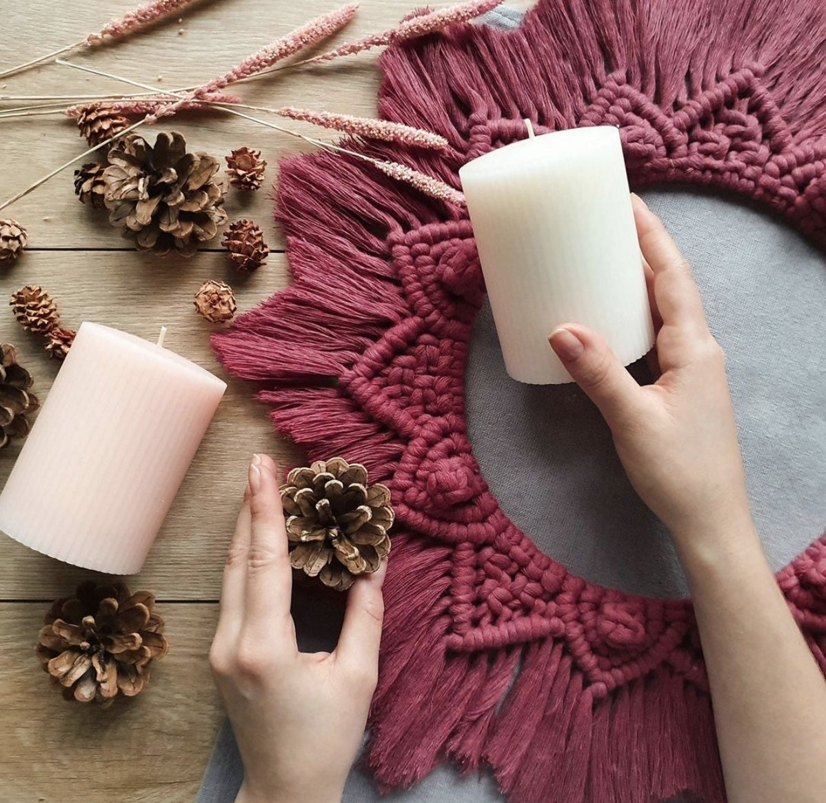 Mandala din șnur clasic macrame Bobbiny, 5 mm