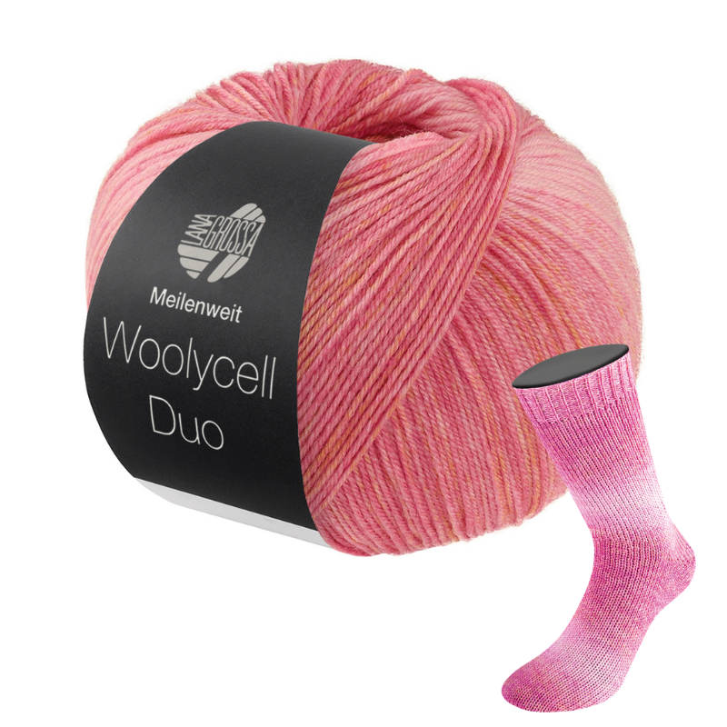 Woolycell Duo - fir variegat de merinos cu Lyocell