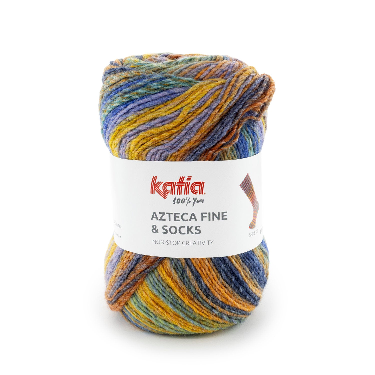 Azteca Fine Socks and More - fir vopsit secționat de lână cu acrilic și poliamidă