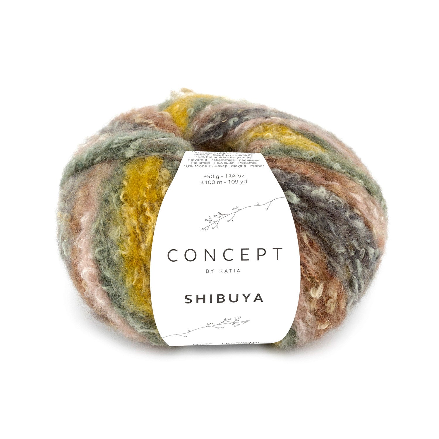 Shibuya - fir buclat de merinos cu bumbac și mohair natural