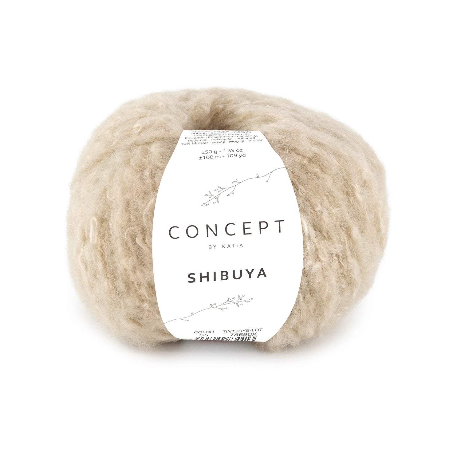Shibuya - fir buclat de merinos cu bumbac și mohair natural