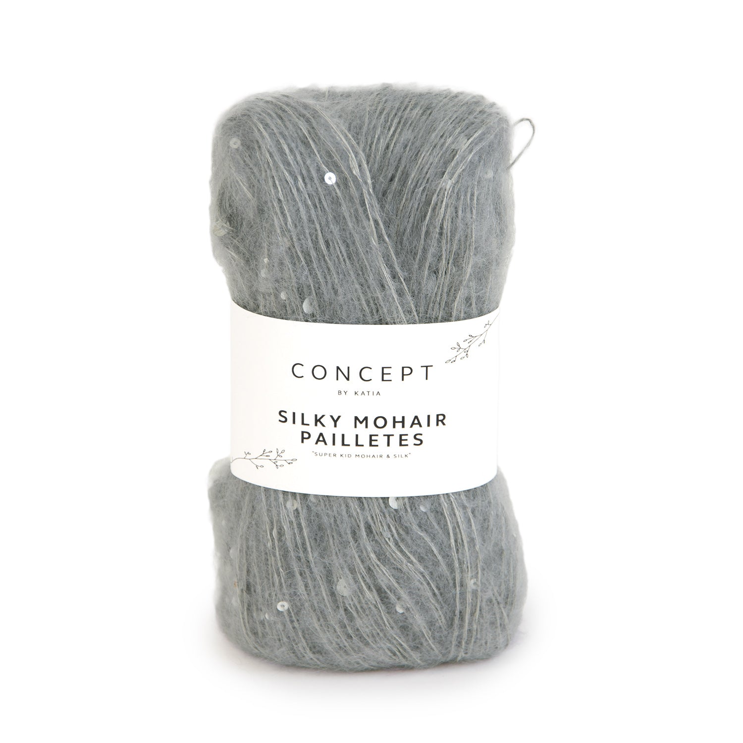 Silky Mohair Pailletes - fir pufos cu paiete, mohair superkid, merinos, mătase și viscoză