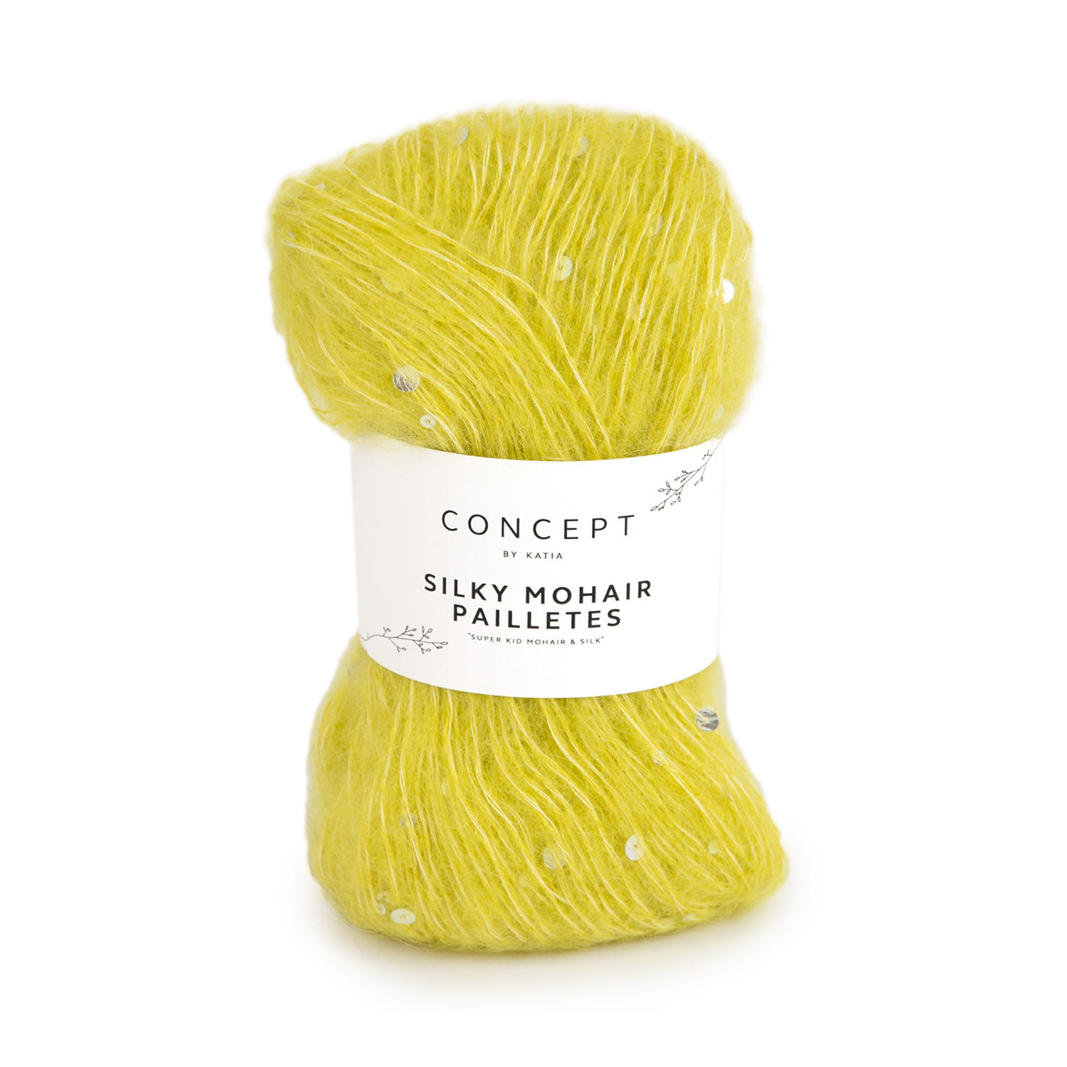 Silky Mohair Pailletes - fir pufos cu paiete, mohair superkid, merinos, mătase și viscoză