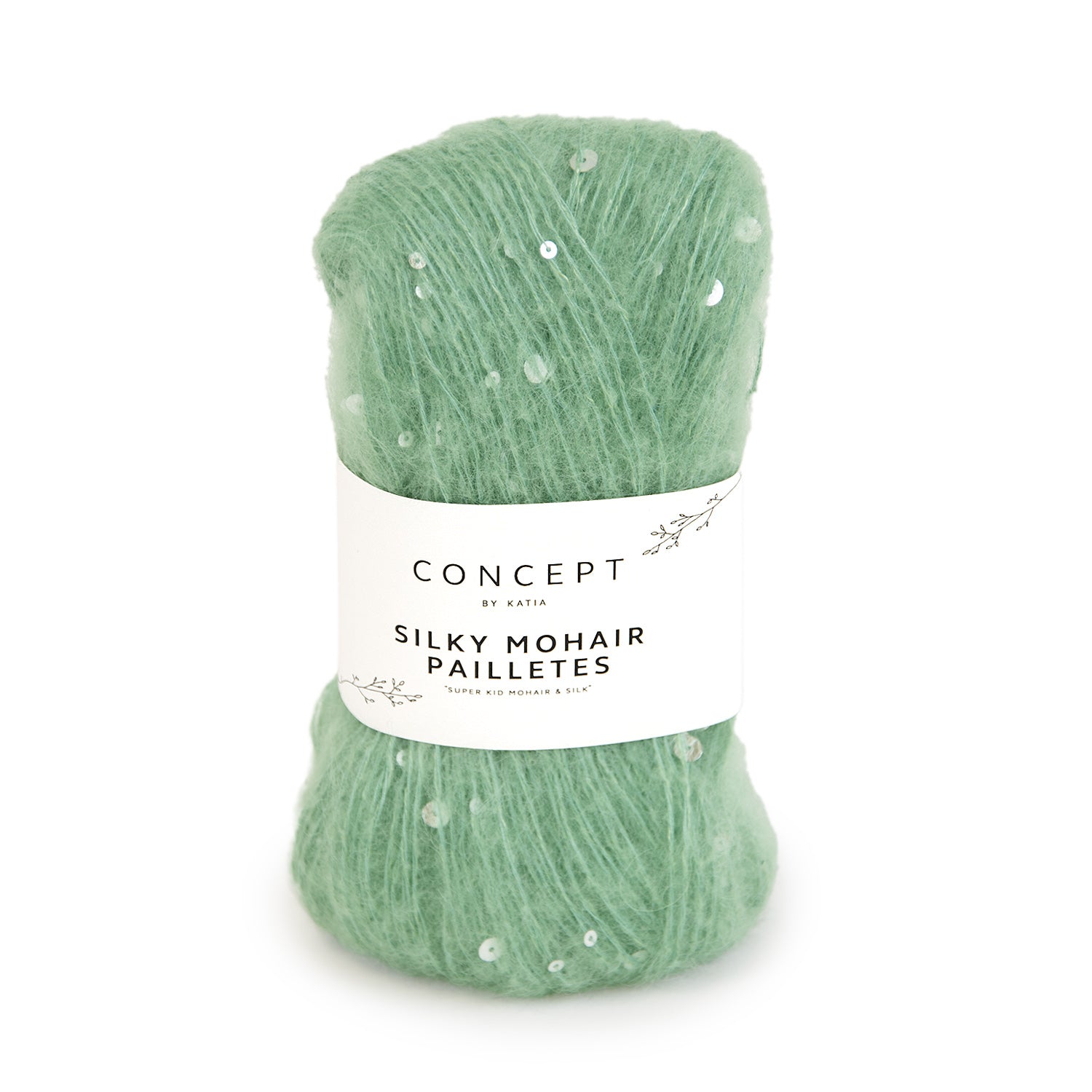 Silky Mohair Pailletes - fir pufos cu paiete, mohair superkid, merinos, mătase și viscoză