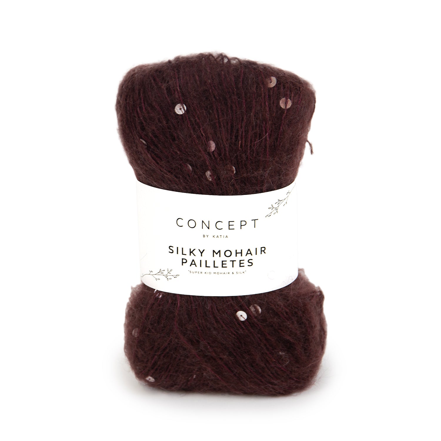 Silky Mohair Pailletes - fir pufos cu paiete, mohair superkid, merinos, mătase și viscoză