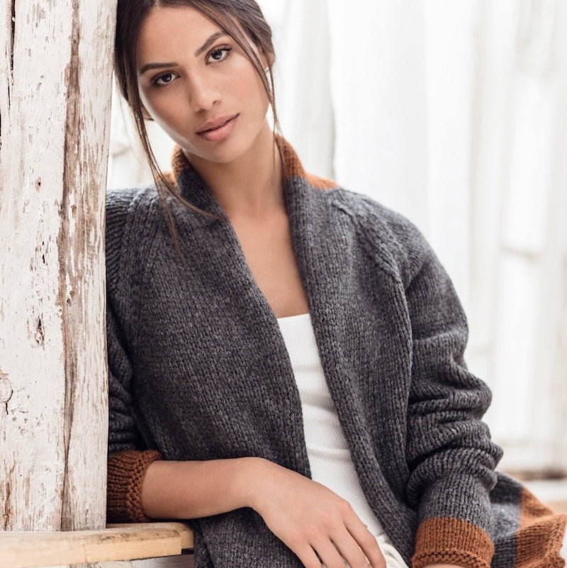 Jachetă cu detalii contrastante Alta Moda Cashmere 16