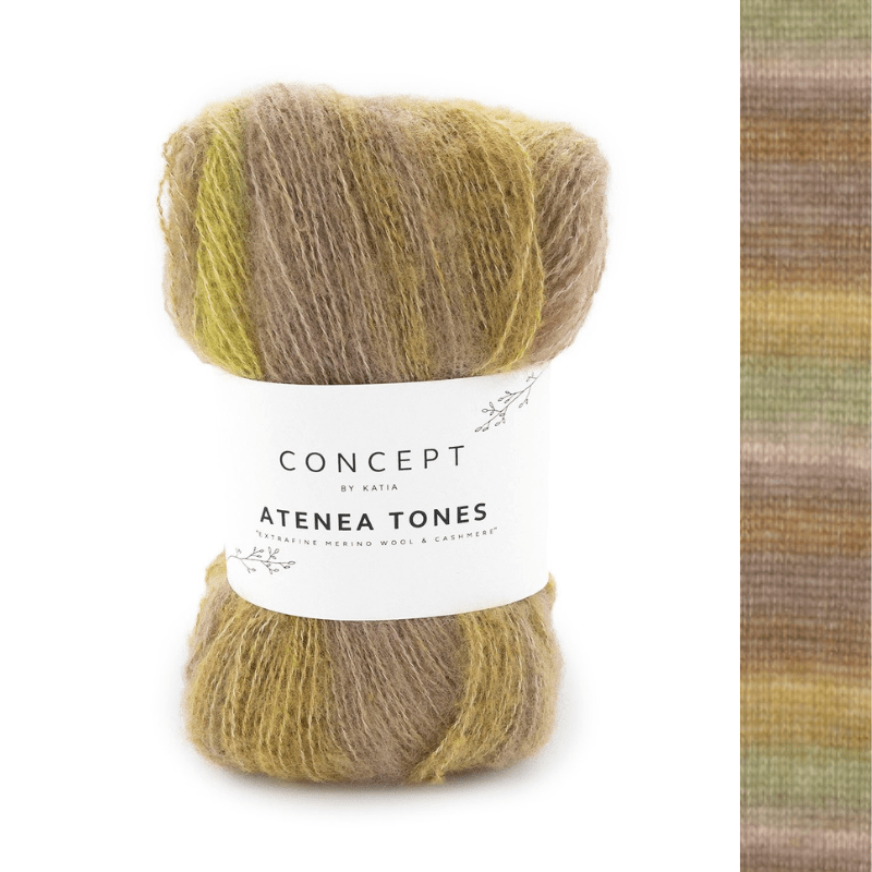 Atenea Tones - fir subțire variegat de merinos cu cașmir și bumbac Mako
