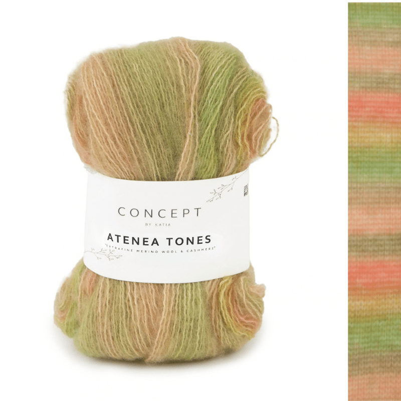Atenea Tones - fir subțire variegat de merinos cu cașmir și bumbac Mako