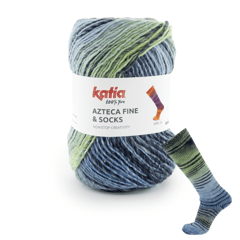 Azteca Fine Socks and More - fir vopsit secționat de lână cu acrilic și poliamidă