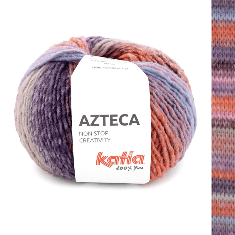 Azteca - fir variegat de lână cu acrilic