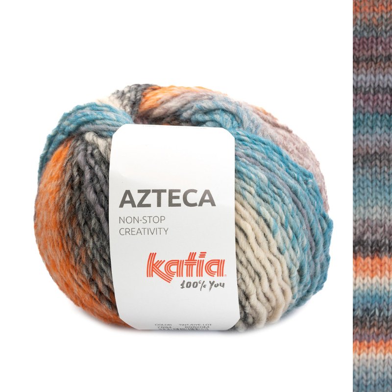 Azteca - fir variegat de lână cu acrilic