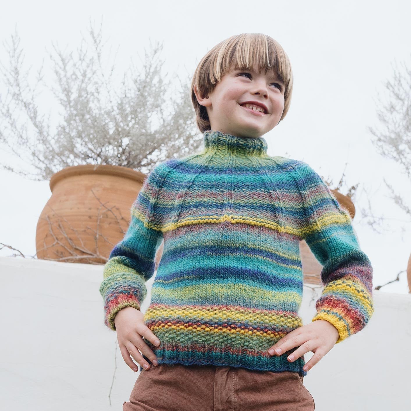 Azteca - fir variegat de lână cu acrilic