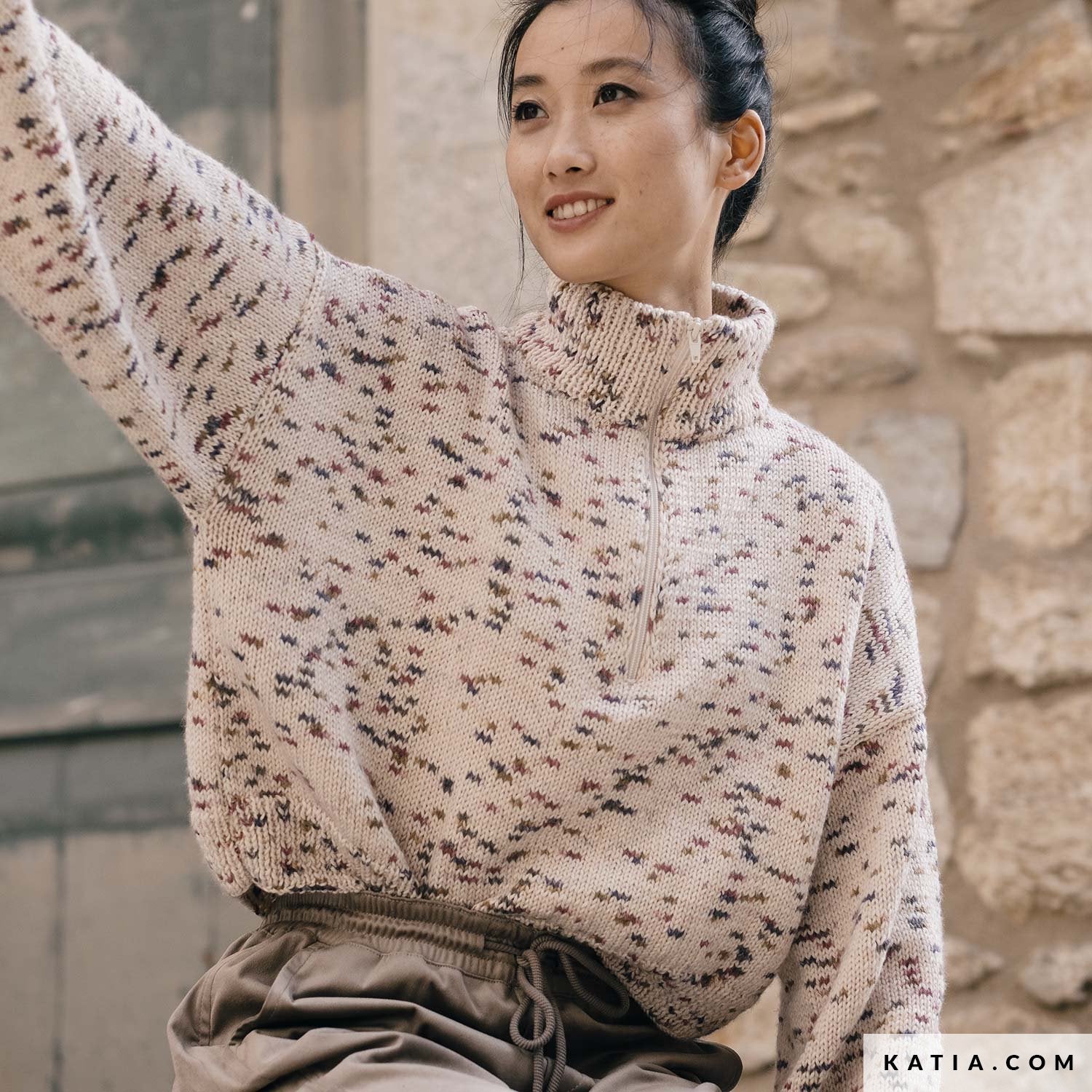 Basic Merino Tweed - fir pestriț de merinos cu acrilic