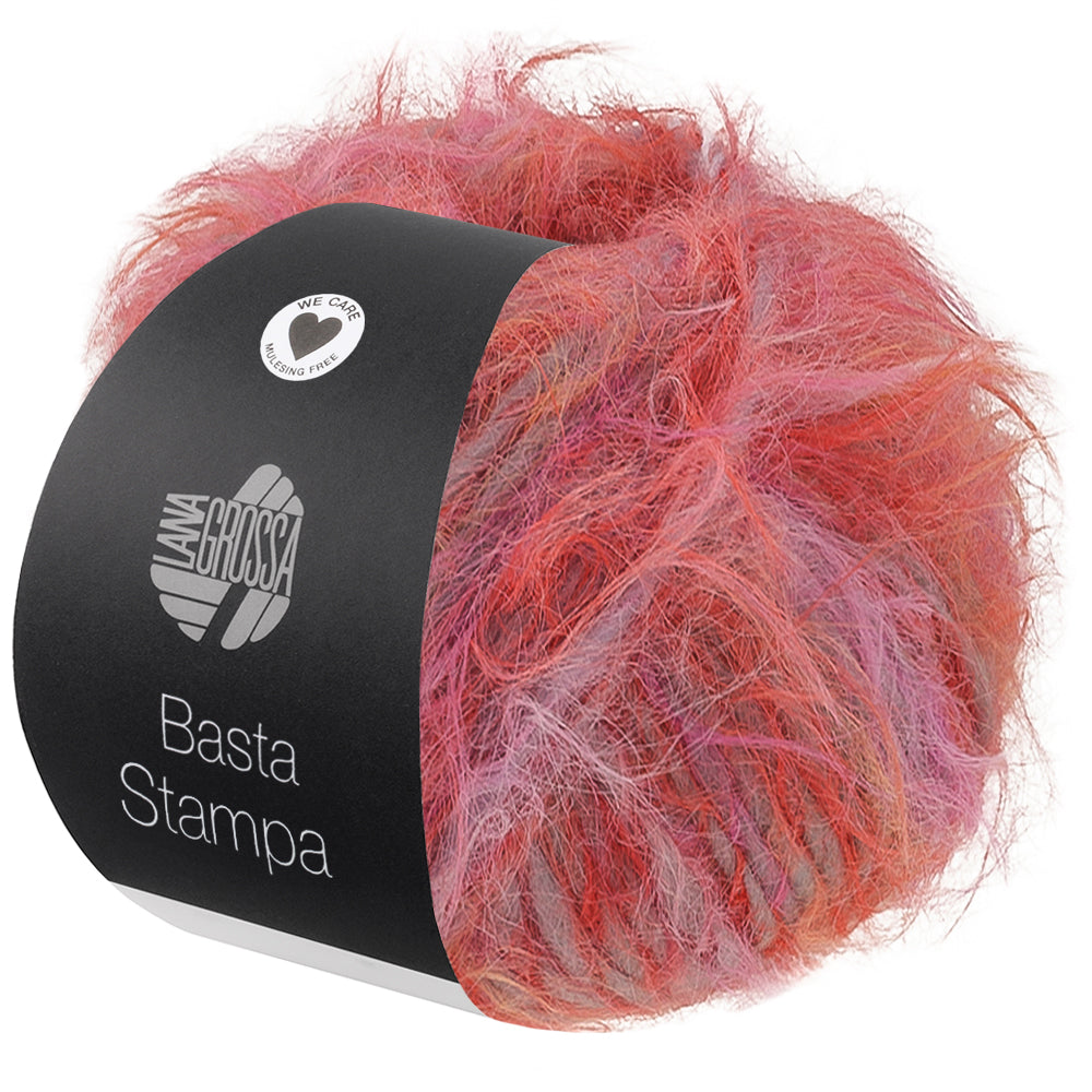 Basta Stampa - fir pufos multicolor de merinos și poliamidă
