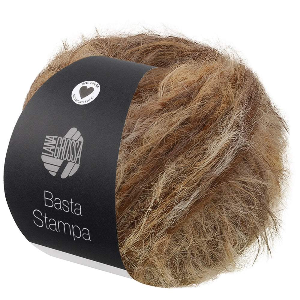 Basta Stampa - fir pufos multicolor de merinos și poliamidă