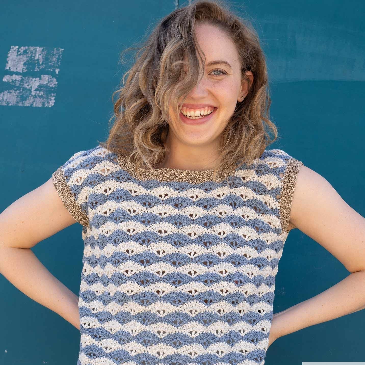 Blue Jeans I - fir lame de bumbac denim reciclat