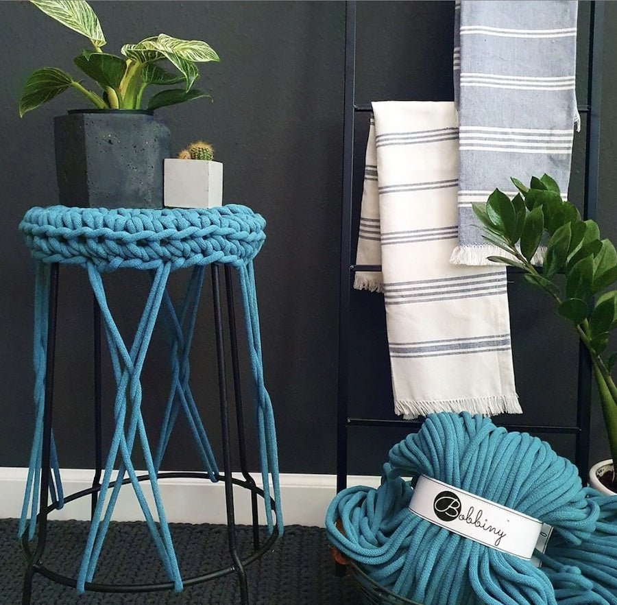 Taburet impletit Bobbiny Jumbo