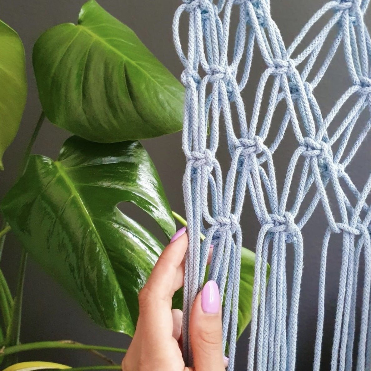 Detaliu macrame din șnur tubular subțire Bobbiny 3 mm