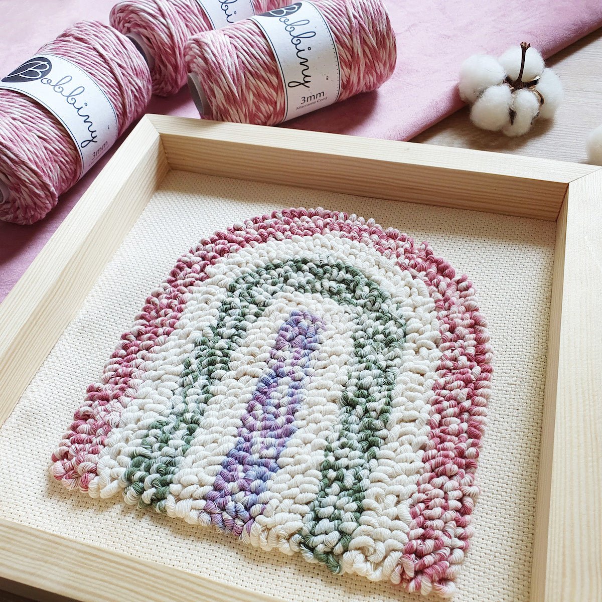 BOBBINY Medium - sfoară răsucită pentru macrame, 3 mm