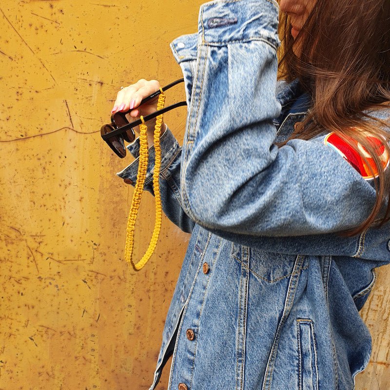 Lanț pentru ochelari din șnur triplu-răsucit de 1.5 mm