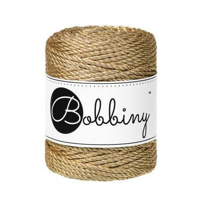 BOBBINY Triplu Efect - sfoară triplu răsucită metalizată, 3 mm