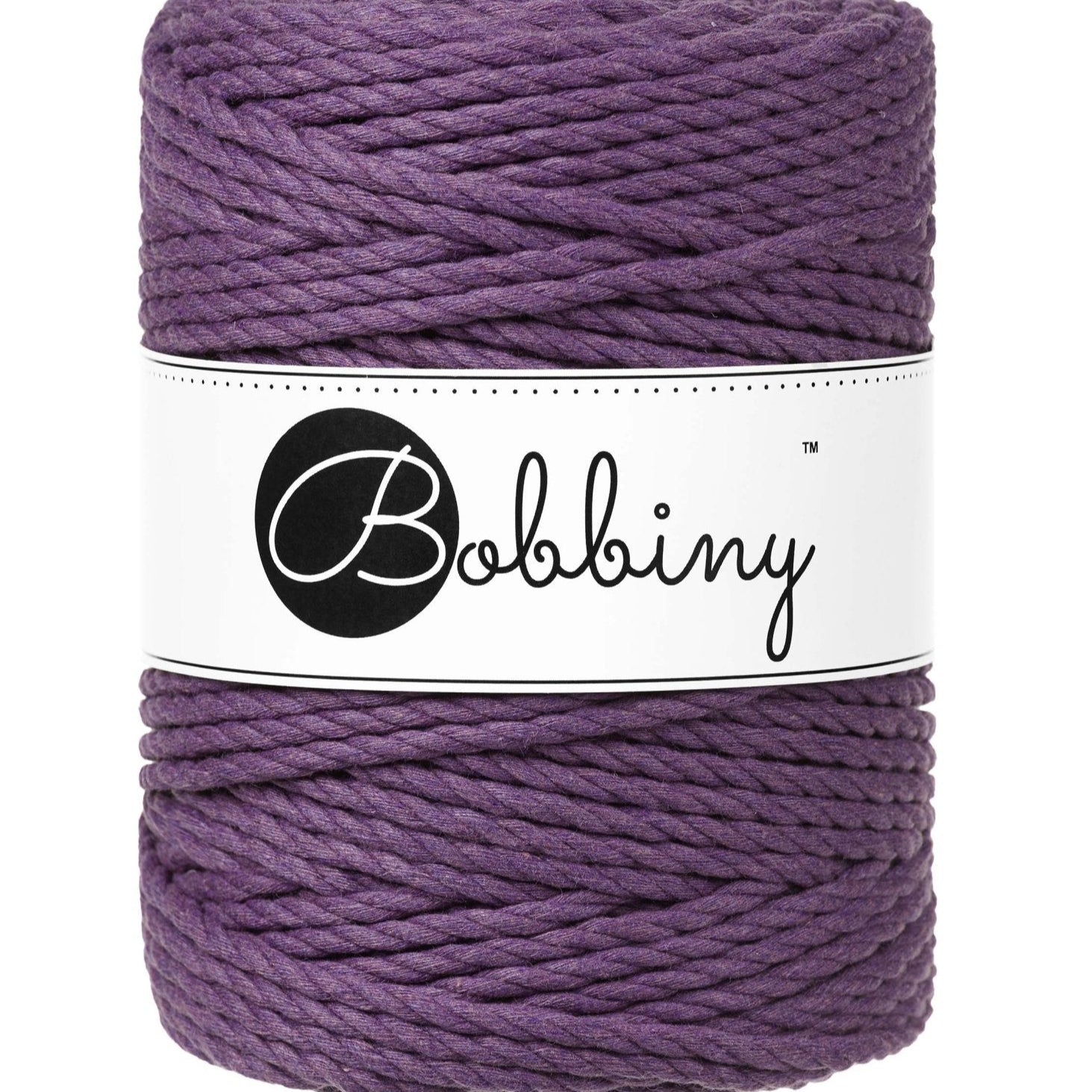 BOBBINY Triplu Large - sfoară triplu răsucită pentru macrame, 5 mm