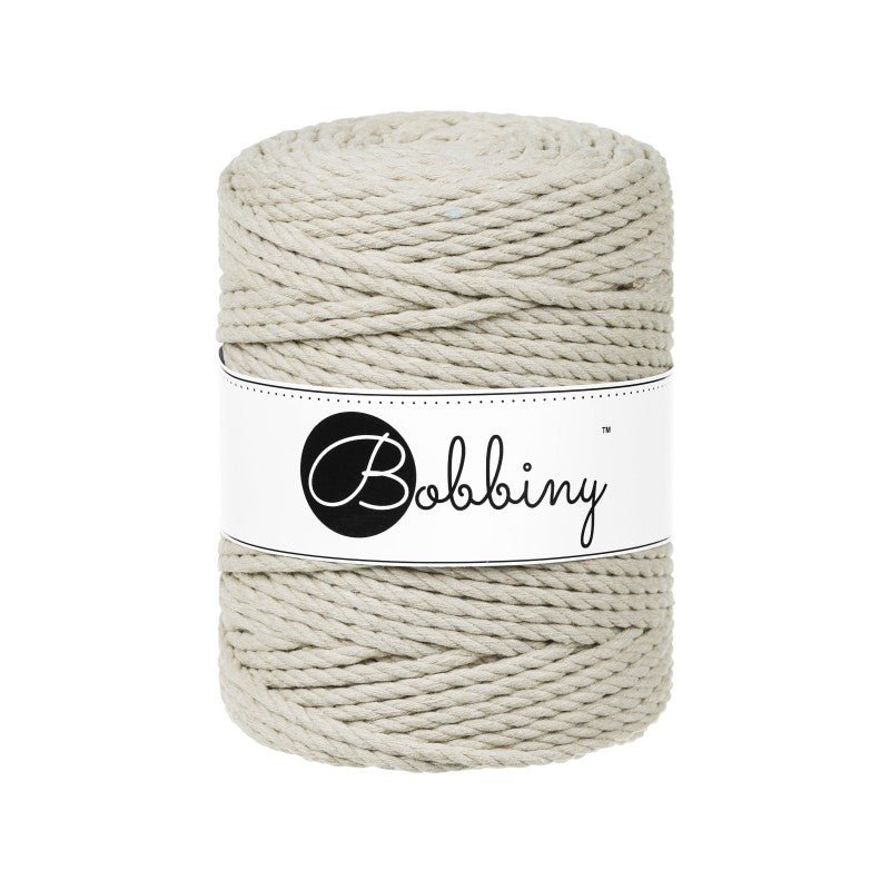 BOBBINY Triplu Large - sfoară triplu răsucită pentru macrame, 5 mm