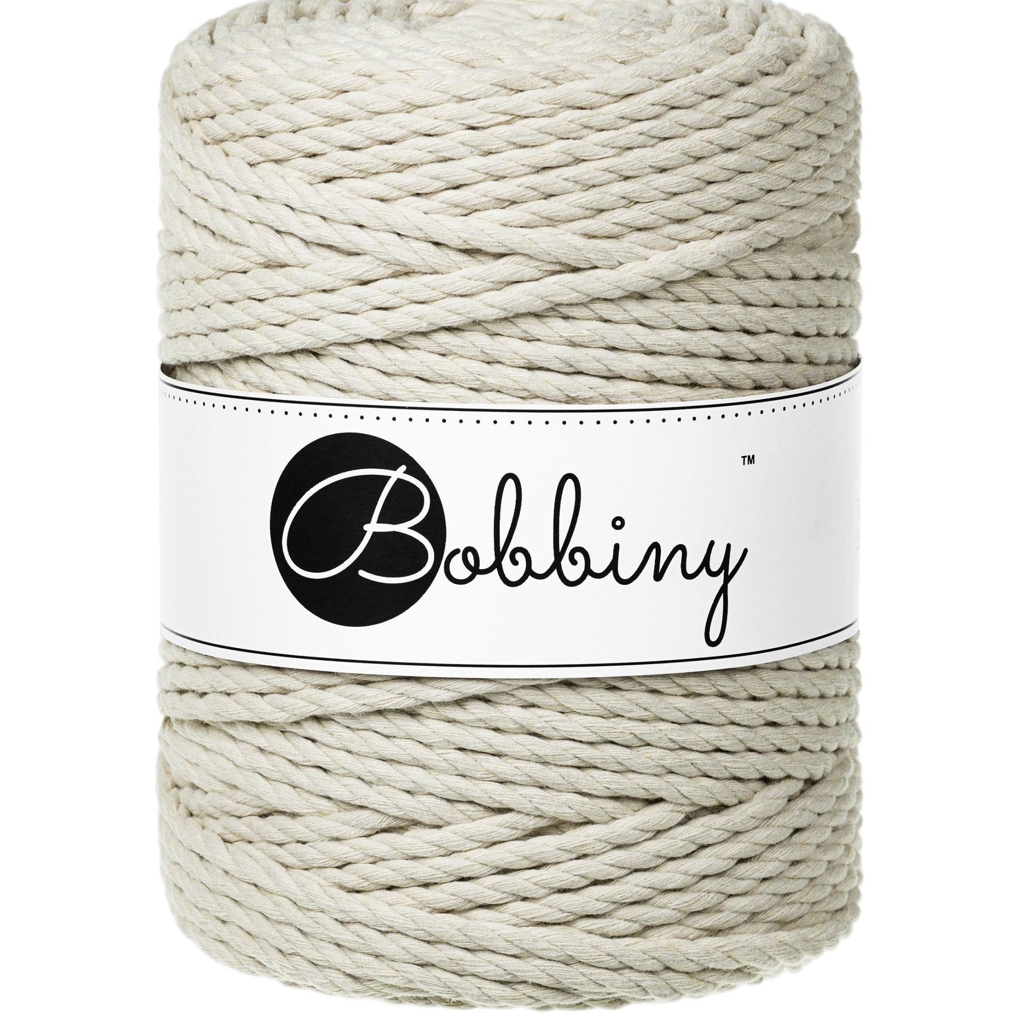 BOBBINY Triplu Large - sfoară triplu răsucită pentru macrame, 5 mm