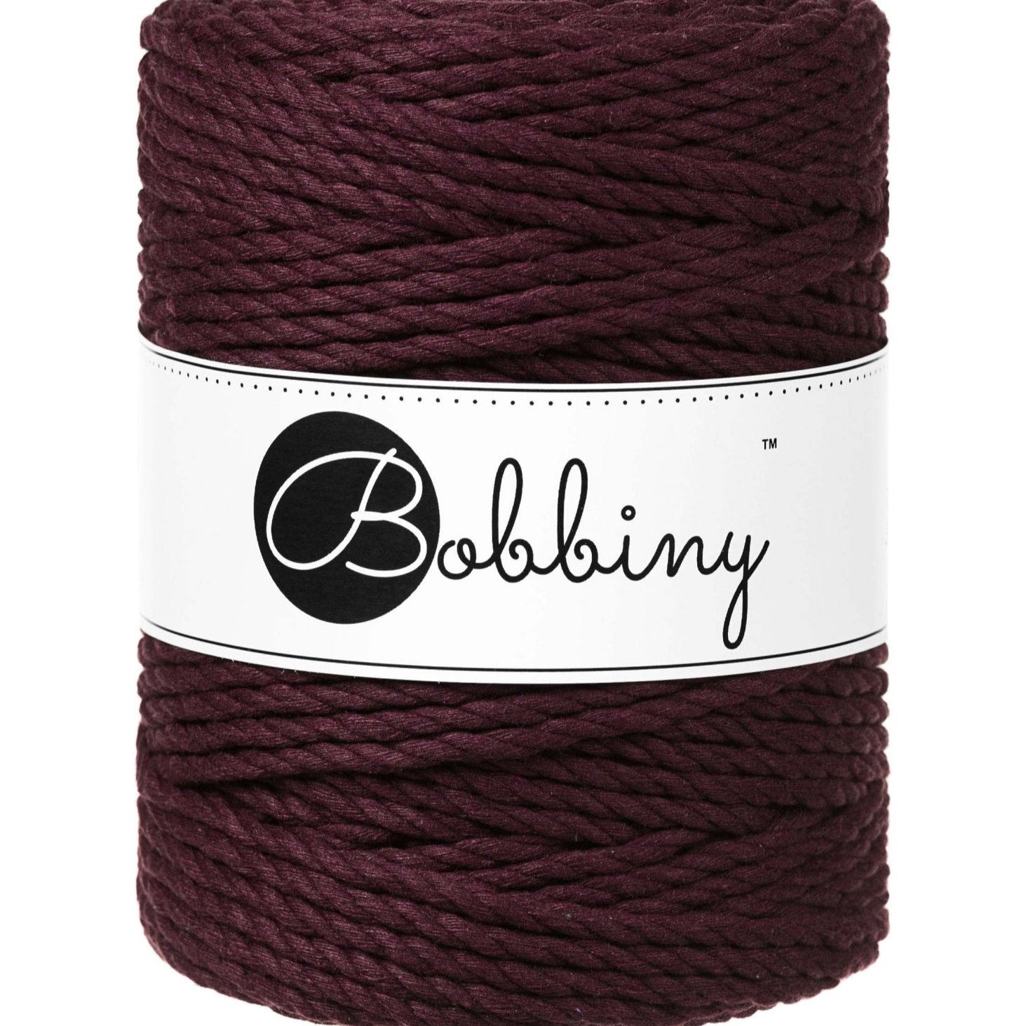 BOBBINY Triplu Large - sfoară triplu răsucită pentru macrame, 5 mm