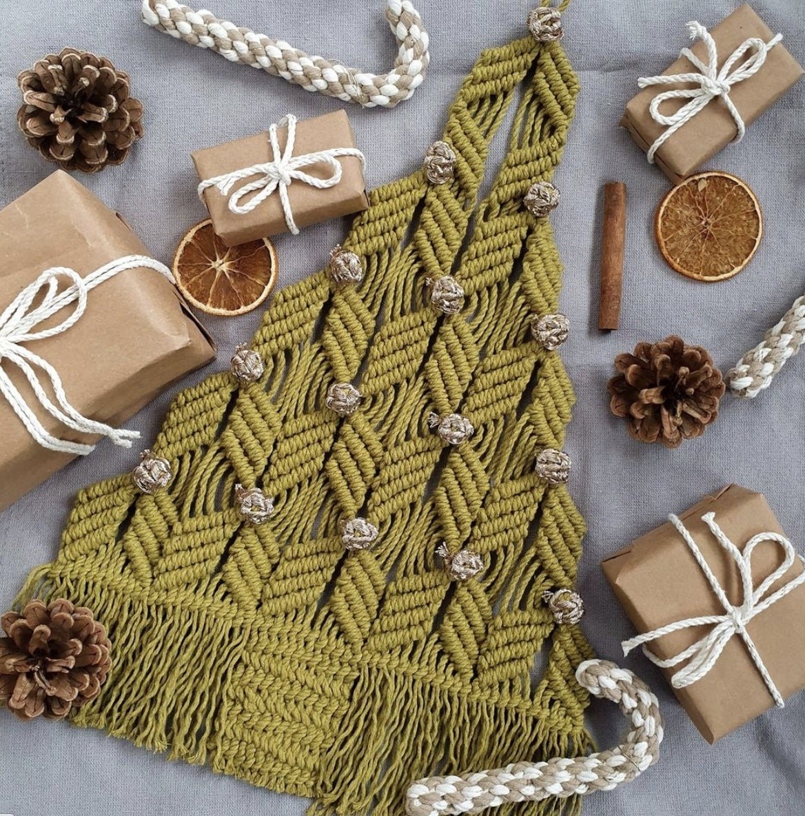 Decor Crăciun din șnur triplu-răsucit Bobbiny, 3 mm