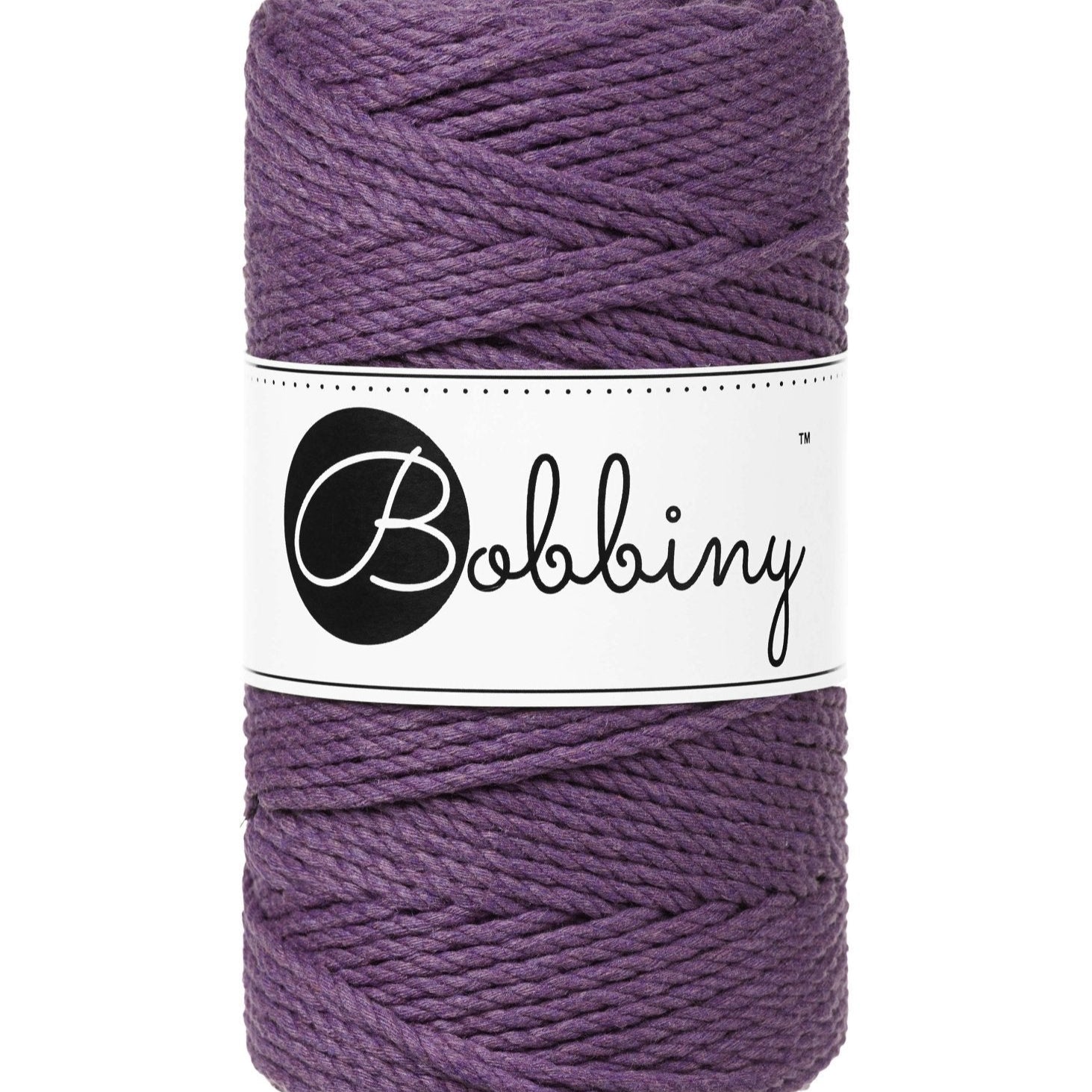 BOBBINY Triplu Medium - sfoară triplu răsucită pentru macrame, 3 mm