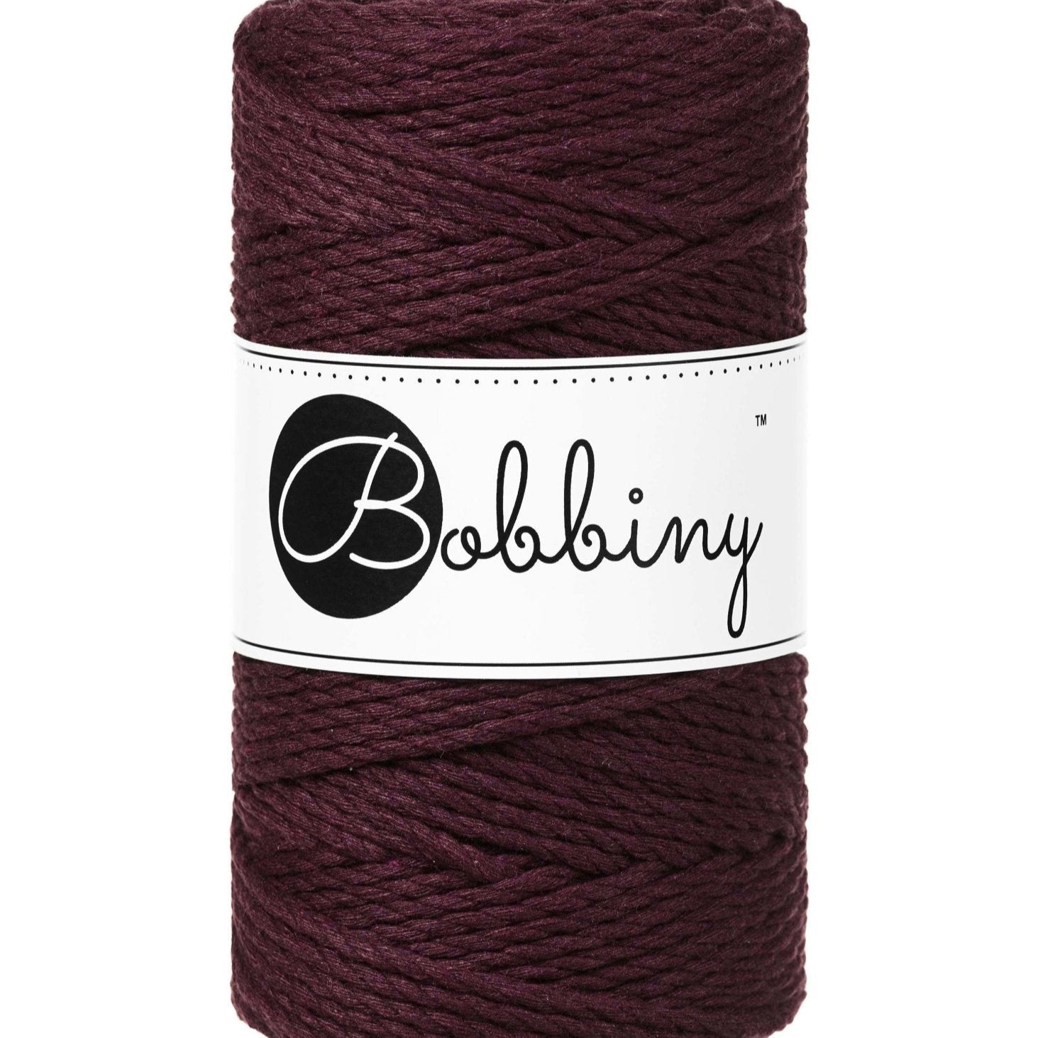 BOBBINY Triplu Medium - sfoară triplu răsucită pentru macrame, 3 mm