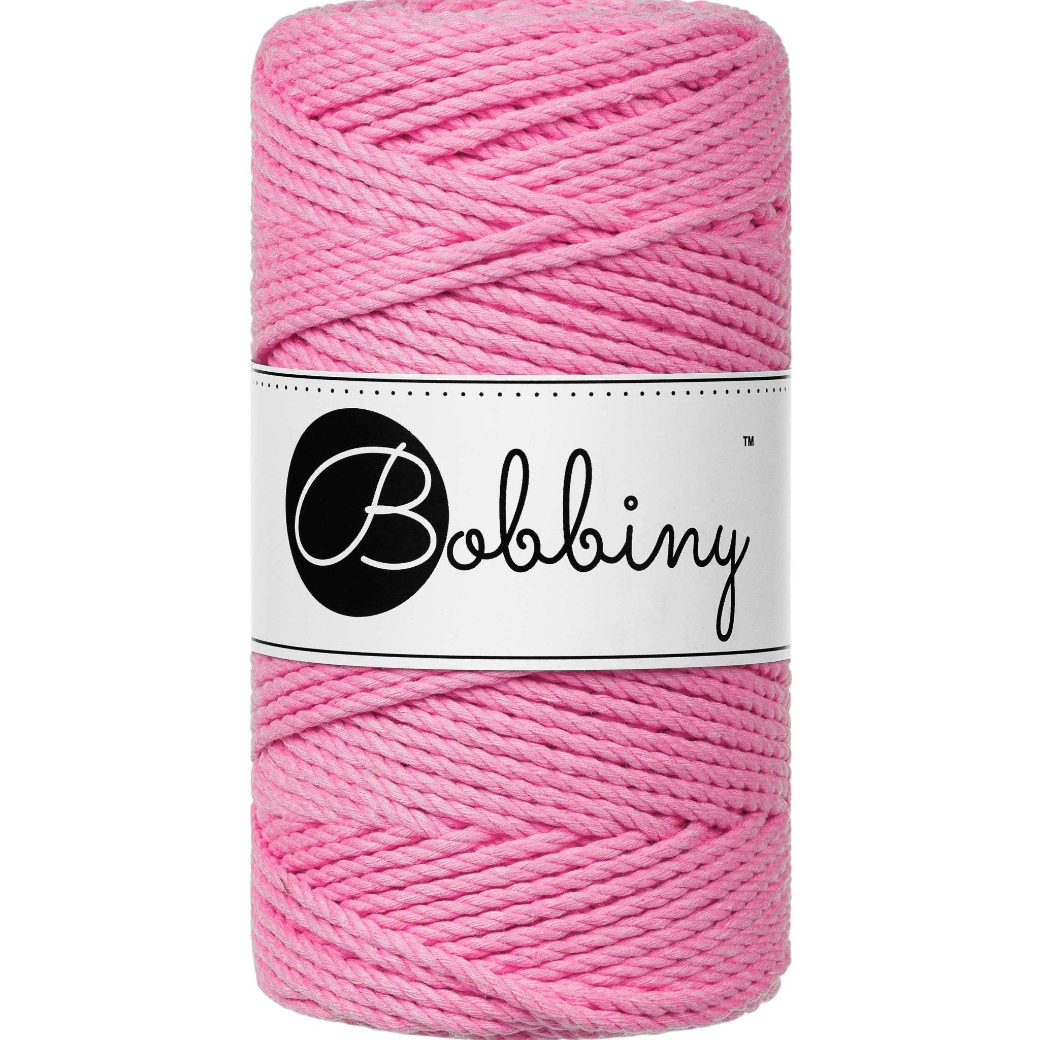 BOBBINY Triplu Medium - sfoară triplu răsucită pentru macrame, 3 mm