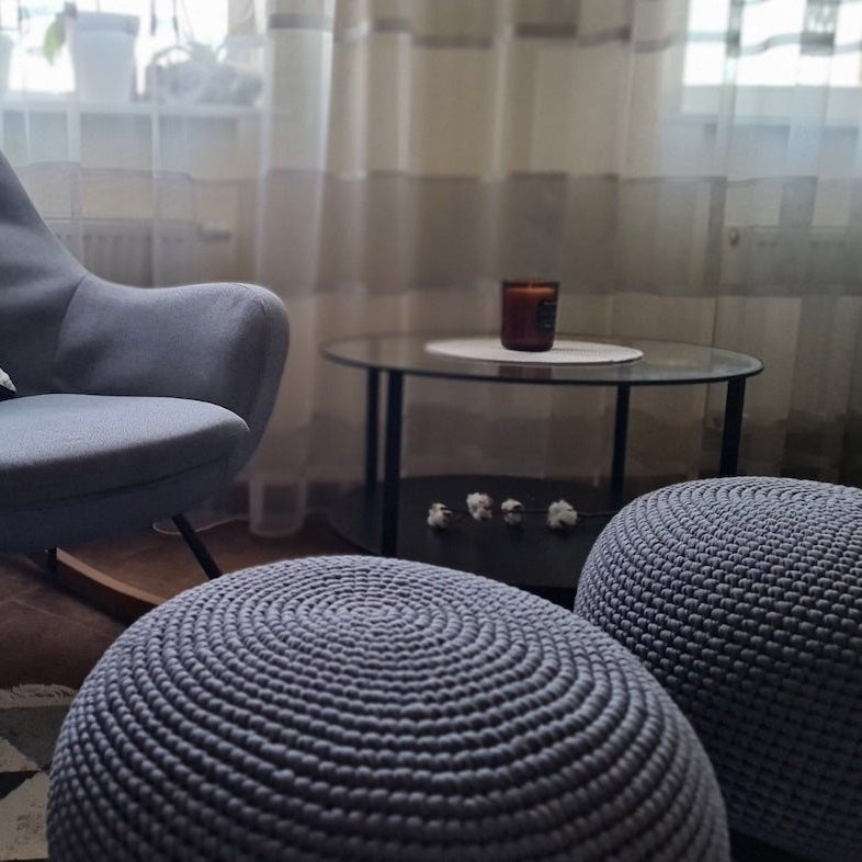 Puf tricotat BOBILON