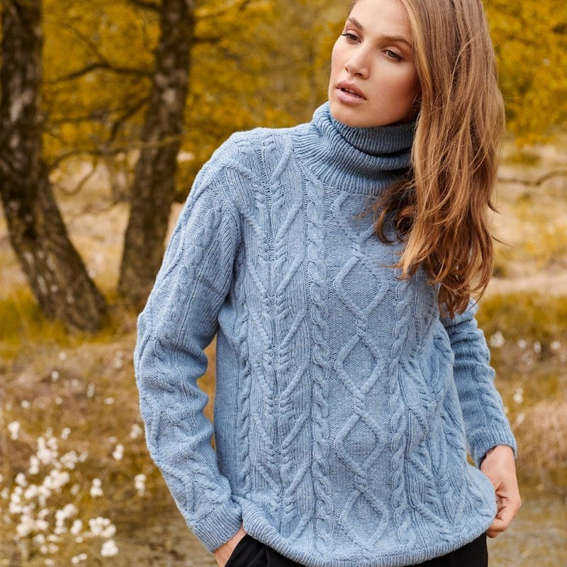 Pulover damă cu torsade - Cashmere 16 Fine