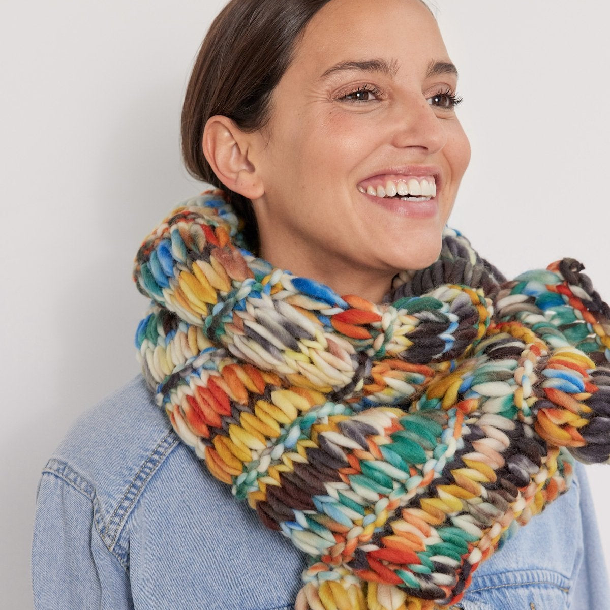 Fular supradimensionat Confetti - model 42, revista Filati Journal 66