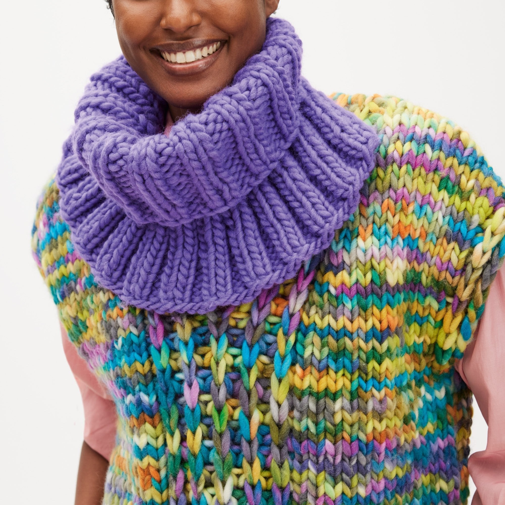 Confetti - fir supergros variegat de lână