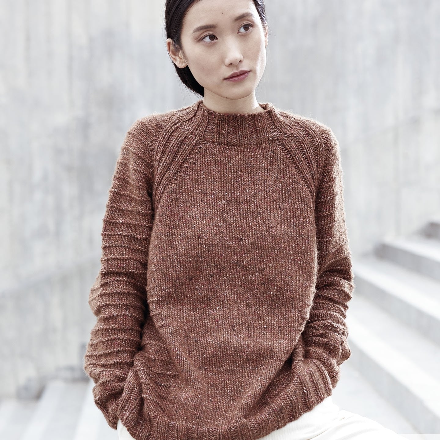 Pulover Cotton-Merino Tweed