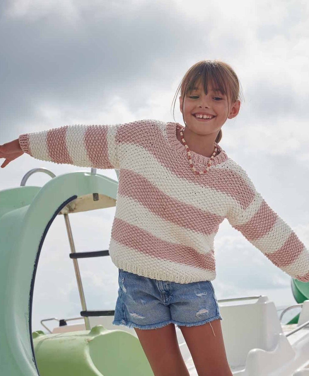 Pulover punct bob de orez Easy Knit Cotton