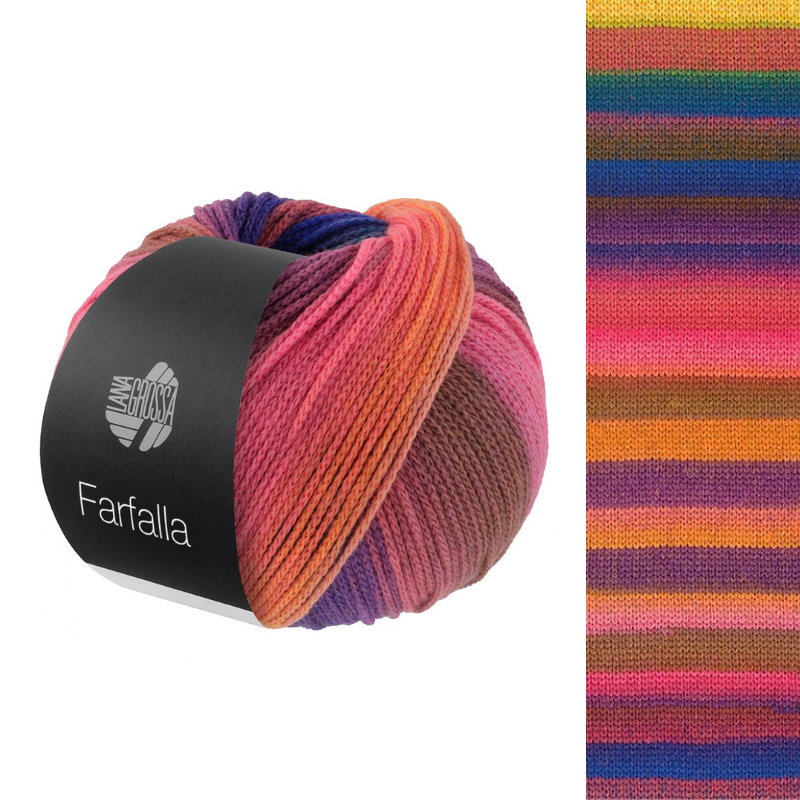 Farfalla - fir multicolor de merinos extrafin