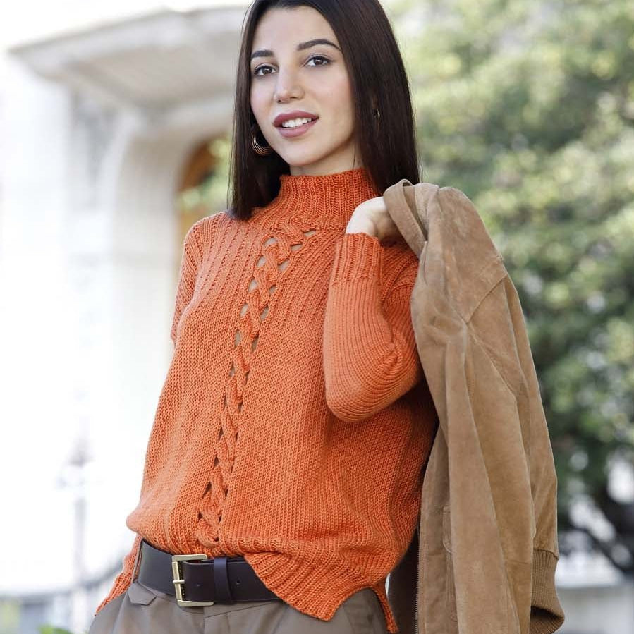 Pulover torsadă decorativă - Feeling