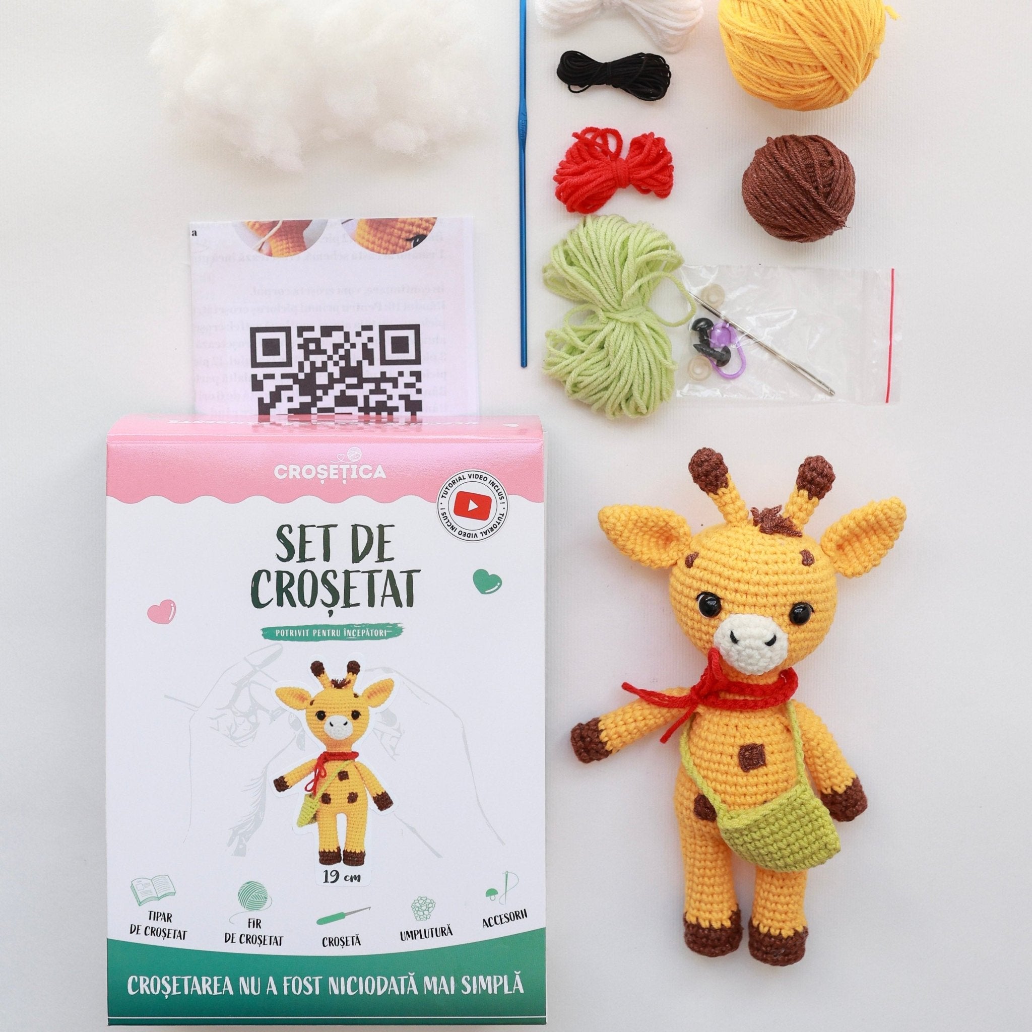 GIRAFĂ - kit de croșetat jucărie