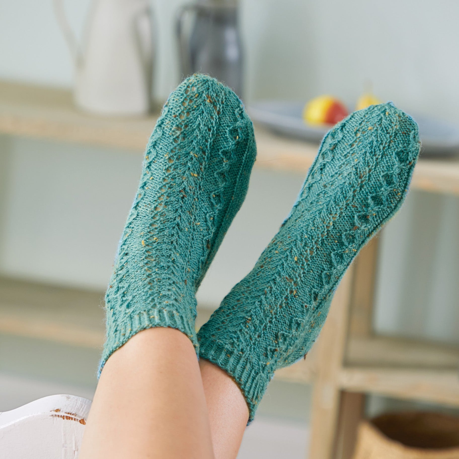 Meilenweit 100 Tweed- fir de lână cu inserții multicolore pentru ciorapi
