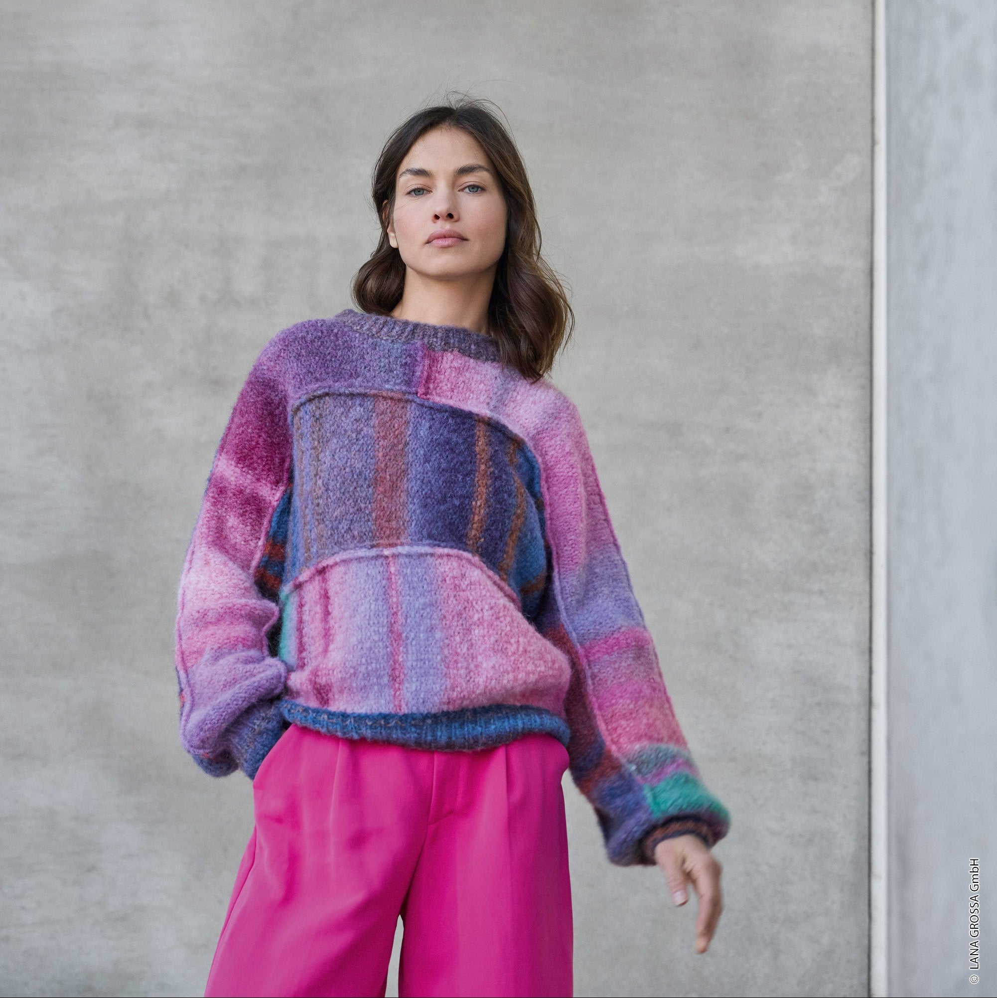 Gigante Multi - fir voluminos variegat de alpaca