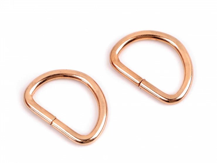 Inele mici tip D - aur roz