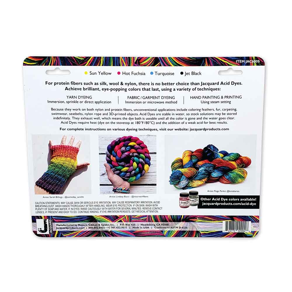 Jacquard Acid - set pentru vopsit textile cu acid citric