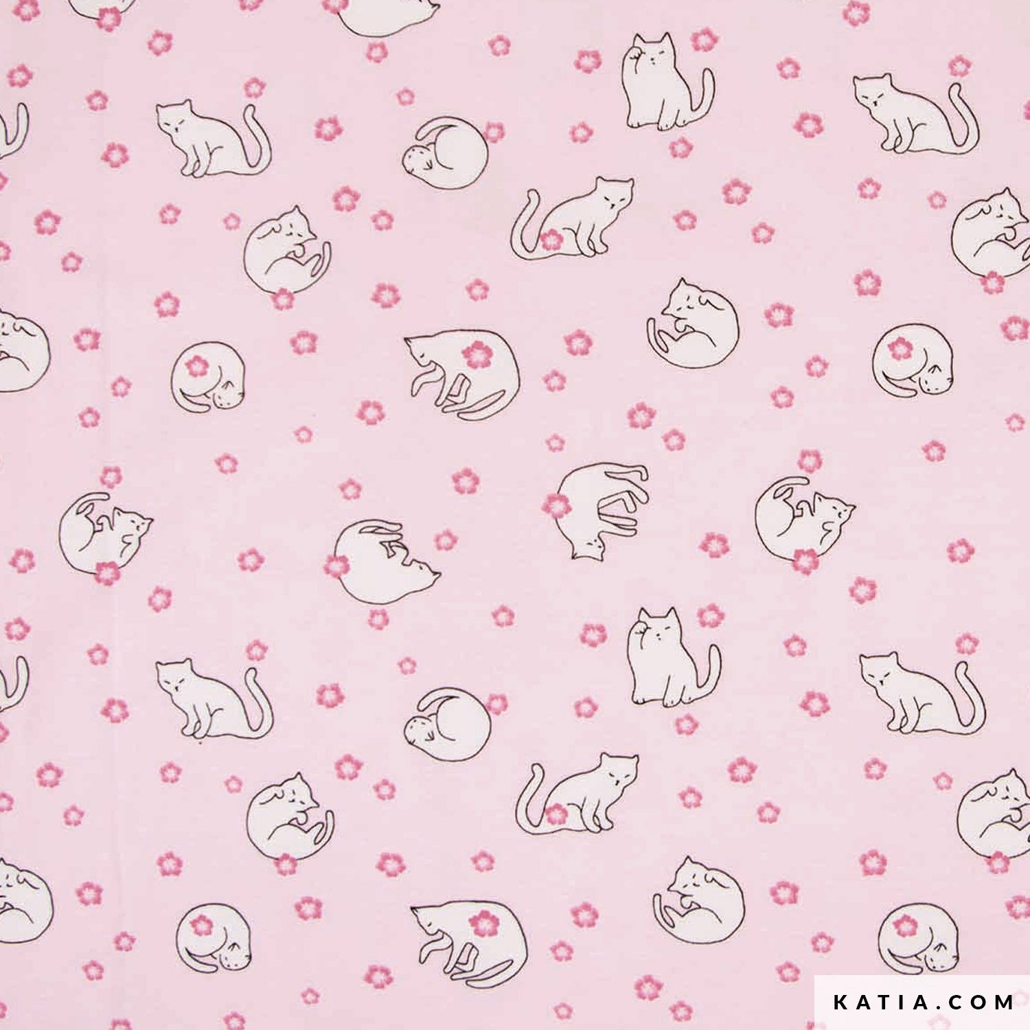 Jerse de bumbac model Cherry Blossom Cats