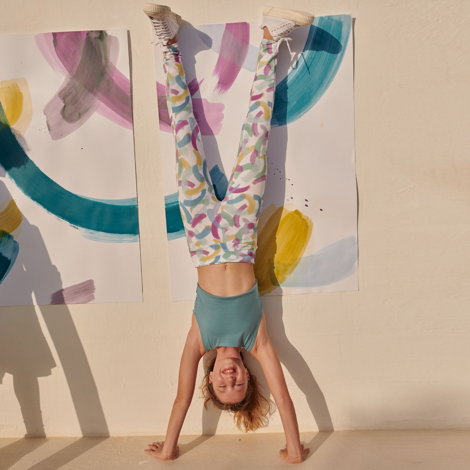 Pantaloni elastici din Jerse model Ice-Cream Abstract